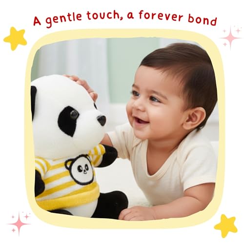 Image of TOYTALES Thug Panda Hanging Plush Soft Toy for Kids | Cute Stuffed Animal & Huggable Plush Toy for Boys & Girls | Adorable Small Size Panda Teddy Gift (Color May Vary)