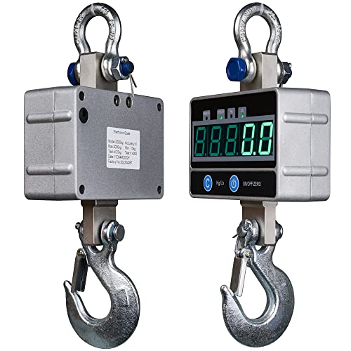 2000Kg / 4400Lbs 2Ton Digital Crane Scale With Remote, Industrial Heavy Duty Electronic Hanging Scale, Led Display #TOP1
