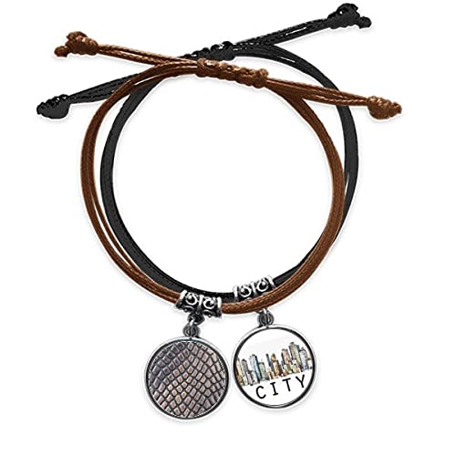 Chaîne bracelet cuir Sidi avec corde main pour homme et femme tendance