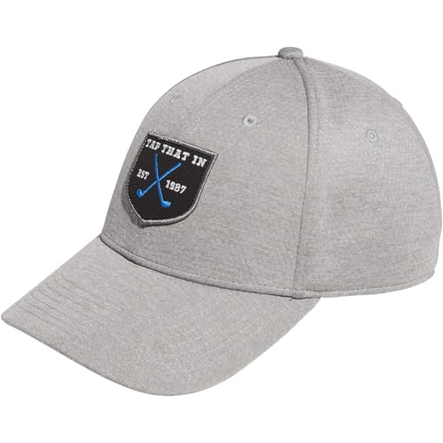 adidas Men's Tap That in Golf Hat, Grey Melange, One Size