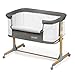3 in 1 Baby Bassinet with Wheels, Portable Bedside Sleeper for Baby with 6 Adjustable Heights and Foam Mattress, Baby Bedside Crib for Newborns and Infants