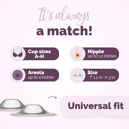 Livella 1021 Original Silver Nursing Cups - Made In Germany With 999 Silver - Universal Fit - Protect And Soothe Sore Nipples - Silver Nipple Shields For Breastfeeding thumb #3