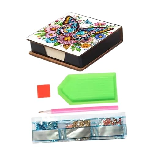 a aternee ダイヤモンドペインティングキット ノートボックス メモ帳ホルダー クリエイティブ 面白いギフト 付箋ホルダー ダイヤモンドアート DIY クラフト 大人 オフィス用, Style E