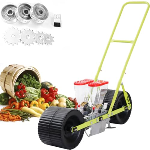 Seminatrice manuale da giardino a spinta per piantare mais, soia, arachidi, grano e fagioli, fioriera di precisione a 4 file per agricoltori e giardinieri
