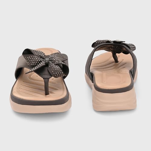 Image of Centrino Women's Sandals | Stylish Slip-On Sandals for Ladies | Durable Soft Cushioned Footbed for Comfort | Elegant & Trendy Design | Lightweight Daily And Casual Use Flip Flops (9343)