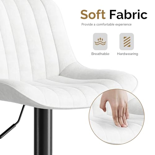 Bar-Stools-Set-of-2-Kitchen-Swivel-Counter-Barstool-Adjustable-Height-Island-Bar-Chairs-Modern-Stools-White Bar Stools Set of 2 Kitchen Swivel Counter Barstool Adjustable Height Island Bar Chairs Modern Stools White
