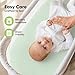 2-Pack Organic Bassinet Sheets for Girls, Boys - 100% Cotton Bassinet Mattress Sheets Compatible with Halo Bassinest Swivel Sleeper, Graco, Baby Delight, Chicco, Unisex Fitted Bassinet Sheets (Sage)