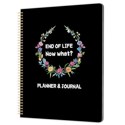End of Life Planner - My Final Wishes A5 Black Death Planner Organizer (7.5 x 9.5) for Final Arrangements Last Wishes & Beneficiary Information Notebook
