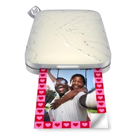 HP Sprocket Portable 5.8x8.7 cm Sofortbilddrucker (Weiß) Drucken Sie Bilder auf Zink Sticky-Backed Paper von Ihrem iOS- und Android-Gerät