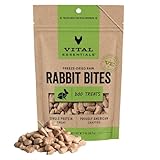 Vital Essentials Freeze Dried Dog Treats | Rabbit Bites, Single Protein | Premium Quality | Grain Free Training Treats for Dogs, 5 oz Bag