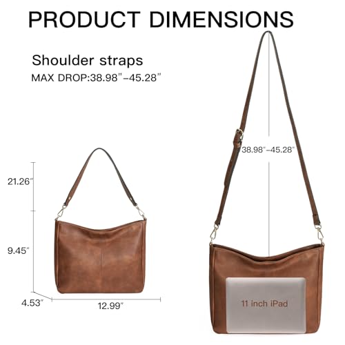 Bolso Hobo de cuero suave para mujer miniatura 5