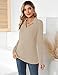 Romanstii Lightweight Polo Sweaters for Women Long Sleeve Knitted Pullover Tops Fashion Lapel Collared Shirts Winter Blouse,Khaki,XL