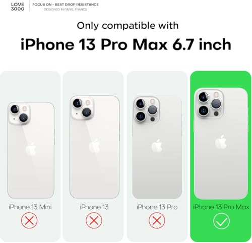 Image of LOVE 3000 Designed for iPhone 13 Pro Max Case, Premium Silicone with [Soft Anti-Scratch Microfiber Lining] Shockproof Protective Phone Case for Men Women Girls 6.7 inch, Bright Orange