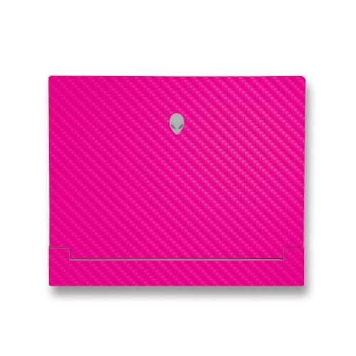 Image of MightySkins Carbon Fiber Skin Compatible With Alienware X14 R2 (2023) Full Wrap Kit - Solid Hot Pink | Protective Durable Textured Carbon Fiber Finish | Easy To Apply & Change Styles | Made in the USA