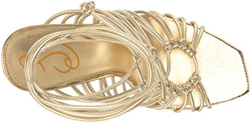 Sam Edelman Women's Lylah Heeled Sandal, Amber Gold, 6 | Image 4