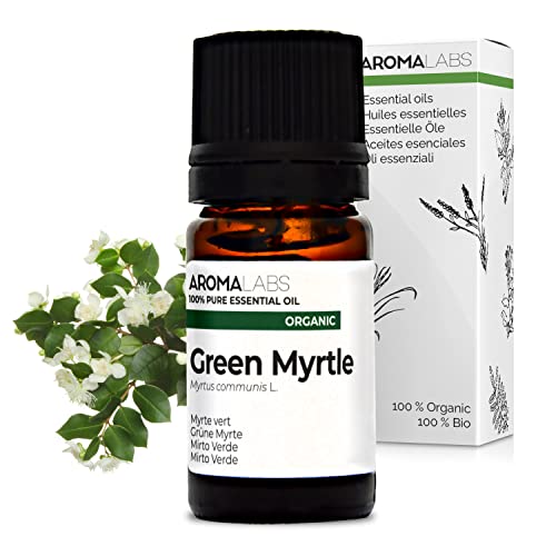 BIO - Aceite Esencial MIRTO VERDE - 5mL - 100% Puro, Natural, Quimiotipado y Certificado AB - AROMA LABS (Marca Francesa)