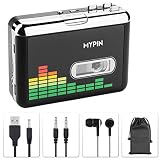 📻Convertidor de cassette a MP3: Sin una PC, puede convertir rápidamente la cinta a archivos MP3. El reproductor de casete graba la música de la cinta (ya sea manual o automáticamente) en una unidad flash USB, a continuación, se puede transferir en cualquier lugar; este reproductor de cassette viene con un botón de control de volumen, puedes ajustar el volumen durante la grabación o la reproducción; compatible con USB 2.0 y USB 3.0