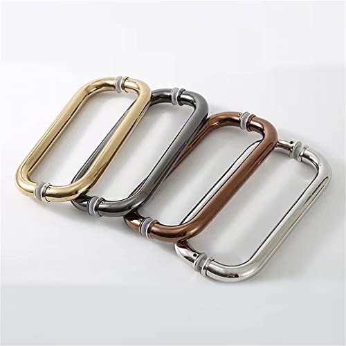 Wanlian Hardware 8Inch Back To Back Tubular Shower Door Pull Handle For Frameless Shower Doors, With Washers (8 Inch Pull Handle) (Gold) #TOP2