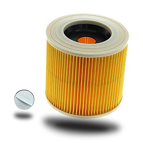 Filtre à Cartouches pour Aspirateur, 1 Pcs Cartouches Filtrantes Compatible avec Kärcher A2004 A2054 A2204 A2656 WD2.250 WD3.200 WD3.300, tel que 6.414-552.0 - Répliques Cover
