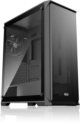 RAIJINTEK Arcadia IV Black ATX Mid Tower Case, 120mm Rear Fan, 360mm Front & 280mm Top Radiator Support, 365mm GPU, 165mm CPU Cooler