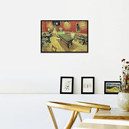 Autogenetic Vincent Van Gogh The Night Cafe Unframed Poster Print On 24” X 16” Canvas Wall Art For Dormitory Living Room #TOP3