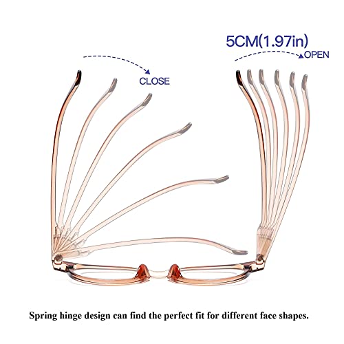 100 Classic 4-Packs Reading Glasses Round Frame Eyeglasses Spring Hinges And Resin Lens Multicolor Glasses For Women And Men Rq2975 (3.50) #TOP3