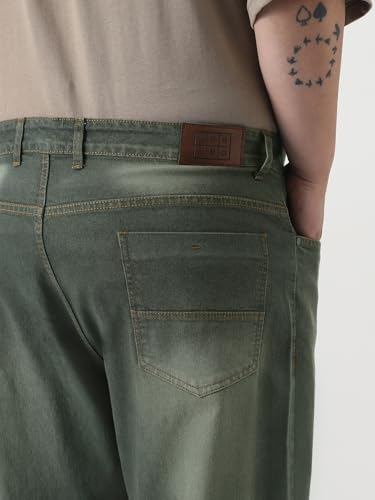 Image of Urbano Plus Men's Straight Fit Heavy Washed Jeans Stretchable
