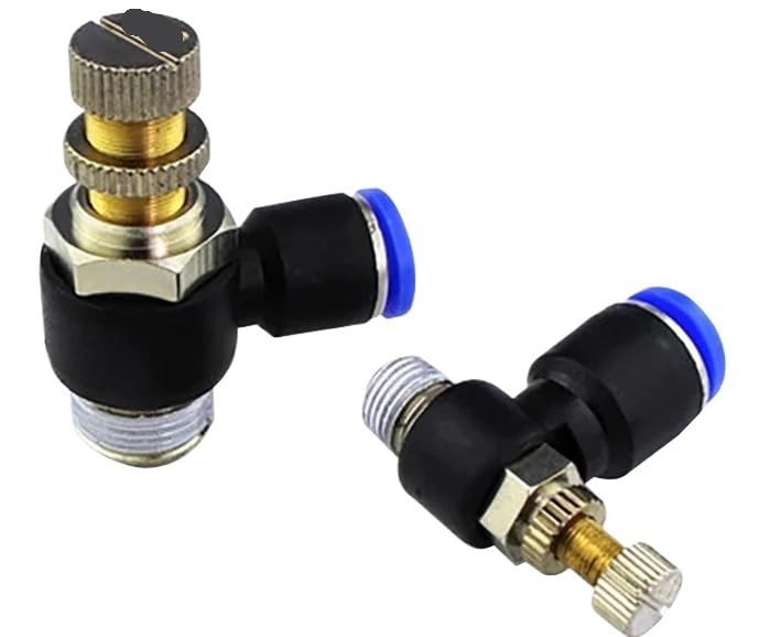 Accesorios de compresor tipo conector rápido SL12-04 con válvula de aceleración, 30 uds