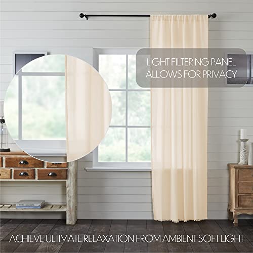 VHC-Brands-Tobacco-Cloth-Farmhouse-Curtain-Panel-Natural-96×40 VHC Brands Tobacco Cloth Farmhouse Curtain Panel Natural 96×40