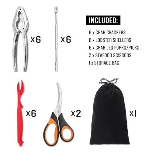 20-Pack Crab Crackers and Tools Set