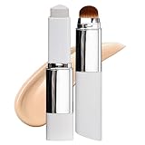 IWIDYA Base de Maquillaje 2 en 1 con Pincel Integrado – Larga Duración, Resistente al Agua, Cobertura Ligera a Media, para Todo Tipo de Piel (Natural)