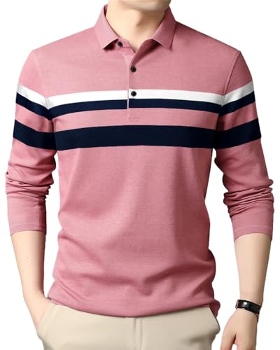 Image of Noble Monk Men's Polycotton Regular Fit Full Sleeves Polo T-Shirt