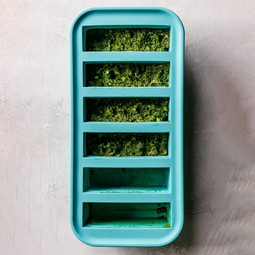 Image of Souper Cubes 1 /2 Cup Silicone Freezer Mold with Lid, Aqua, 1-Pack | 100% Platinum-Cured Silicone Freezer Cube, Oven & Microwave Safe, Perfect for Freezing Broth, Sauces, Sides and More