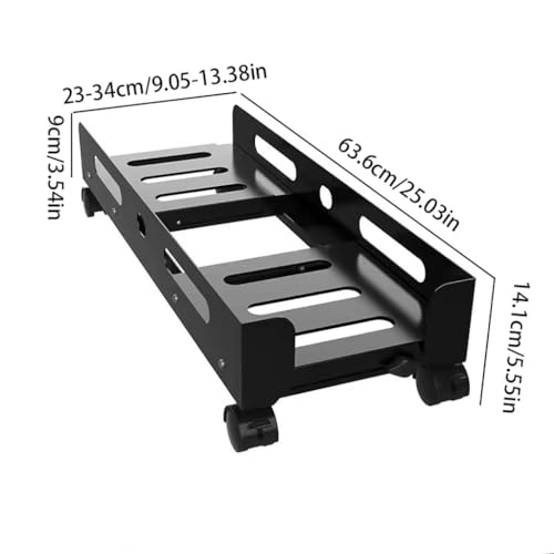 Soporte para CPU soporte telescópico para computadora de escritorio ajustable negro talla única miniatura 2