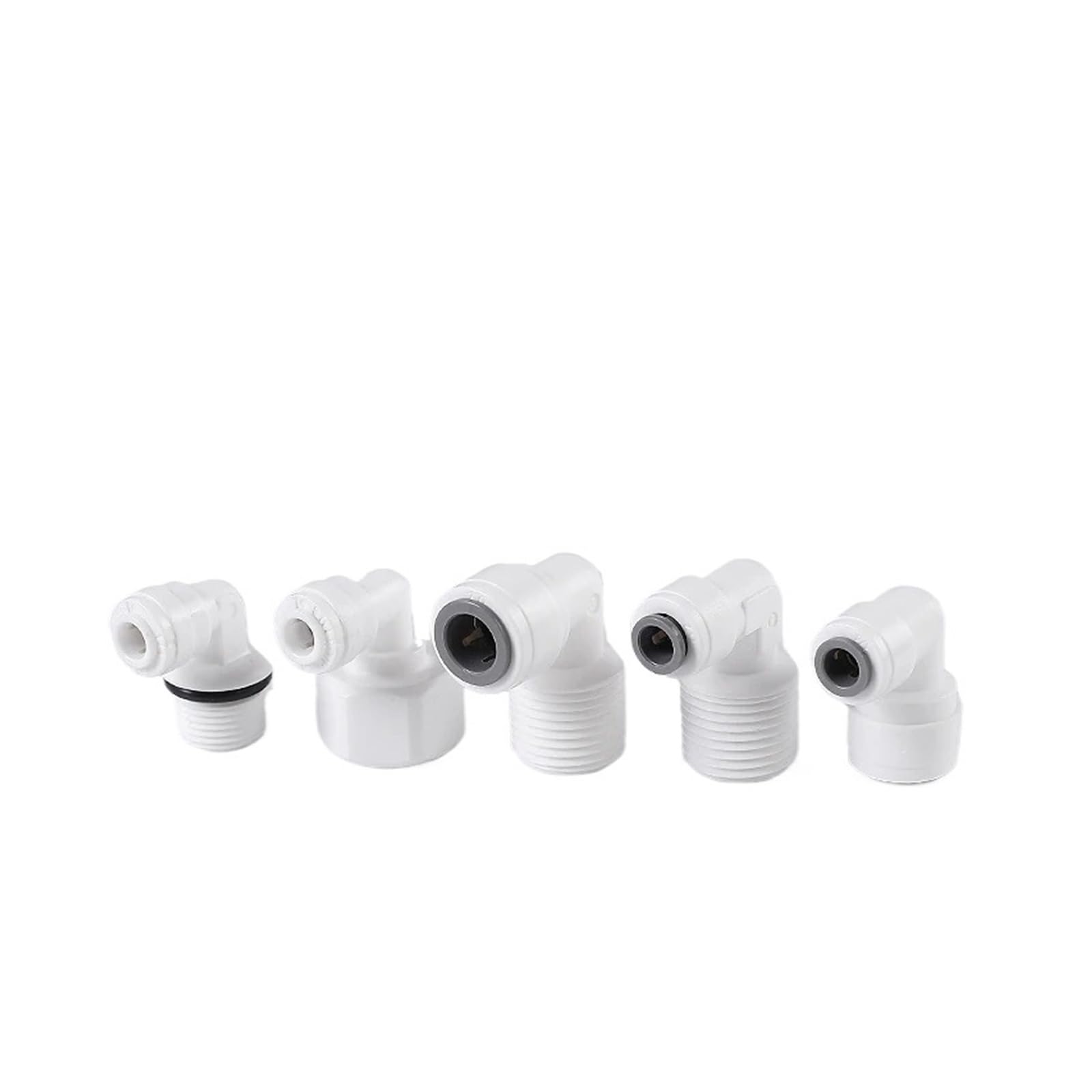 Codo de ángulo recto for agua RO, manguera de 3/8 ", conector de hilo femenino macho de 1/2", filtro, piezas de ósmosis inversa(JSQMK026,50 pcs)