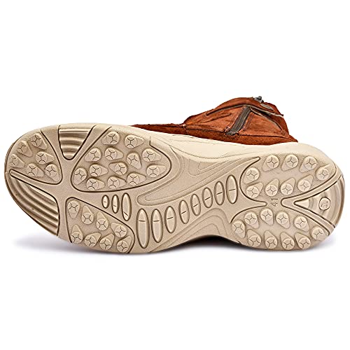 ASM SWAT Tactical Military/Army Boots for Men with Side Zip Black Leather 9" (Inches) long boots. Size available UK/India 5 to 12 Article-703DarkTan