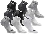 PUMA – PUMA Quartersocken 18 Paar Pack Damen Herren Black White Gre