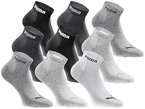 PUMA Quartersocken 18 Paar Pack Statement Edition - Damen und Herren - Black White Grey Pack - Gr. 43-46