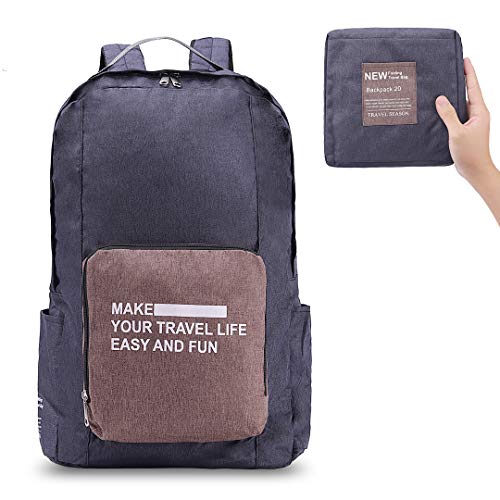 FFZM Ultra Light Folding Backpack Hiking Outdoor Backpack Durable Waterproof Portable Travel Backpack with Lever Cover