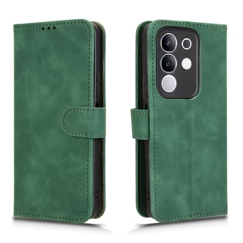 Obrotowa obudowa telefonu z klapką Etui portfelowe kompatybilne z VIVO Y29 4GCase z uchwytem na karty, etui z klapką PU skórzane etui portfelowe na telefon z paskiem na nadgarstek, odporna na wstrząsy