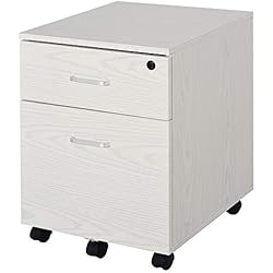 Cajonera Ikea Con Ruedas Vinsetto Archivador Móvil para Archivos A4 con Ruedas Gabinete de Archivos Suspendidos con 2 Cajones y Cerradura 40x45x55,6 cm Blanco