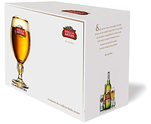 Stella Artois Jogo Com 6 Taças Para Cerveja Ambev Transparente 250Ml