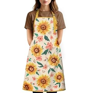 Sandjest apron with pocket chef aprons for cooking baking grilling gardening bbq gift for women girls kid  urban country home decor