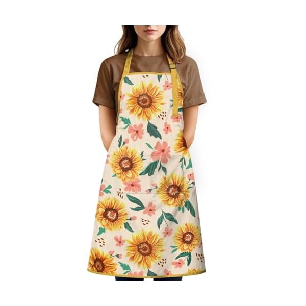 Sandjest apron with pocket chef aprons for cooking baking grilling gardening bbq gift for women girls kid  urban country home decor