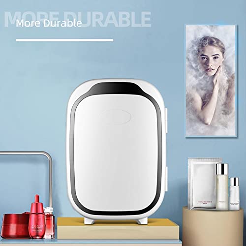 Mini koelkast, 6 liter draagbare koeler en warmer persoonlijke koelkast for huidverzorging, cosmetica, draagbare koelkast Geweldig for slaapkamer, kantoor, auto (wit) - Afbeelding 6