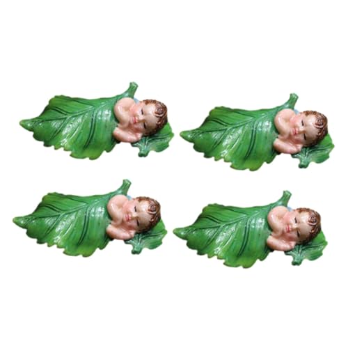 Figurines de fées de jardin en résine x4 pour décoration extérieure et paysage miniature
