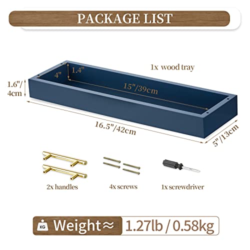 image for Hanobe Rectangle Long Narrow Tray: Decorative Trays Rectangular Candle