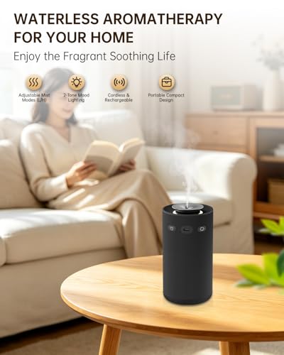 Waterless Essential Oil Diffuser for Home & Car,Fabric Covered - image 2