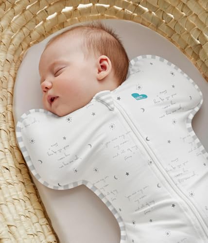 Image of Love To Dream Swaddle UP, Baby Sleep Sack, Twin Zipper for Easy Diaper Changes, Arms UP Position, Hip-Healthy, Lightweight & Breathable, Sleeping Bag, Moderates Temps 24-27C, 1-3M, You are My White