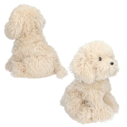 Depesche 14059 TOPModel Fur Ever Friends - Kuscheltier Hund Luna, mit lockigem Fell in Beige, ca. 30 cm großes Plüschtier